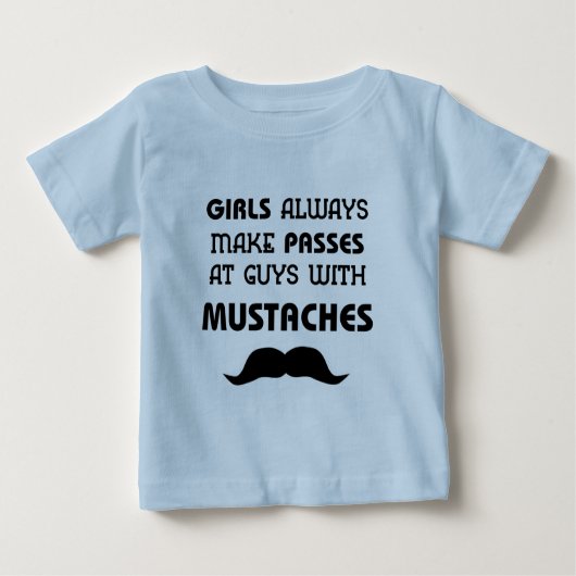 T-shirt bébé moustache (Devant)