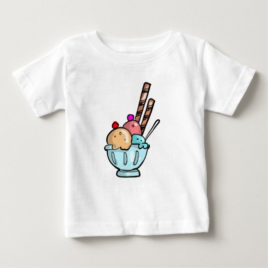 T-shirt bébé Noël glace mignonne personnalisé  (Devant)
