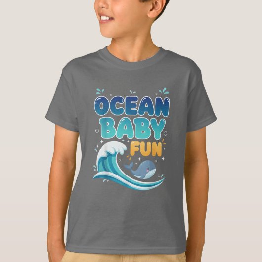 T-SHIRT BÉBÉ OCÉAN AMUSANT (Devant)
