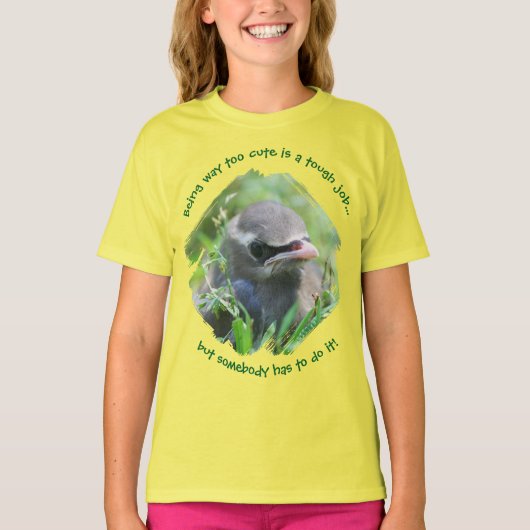 T-shirt Bébé oiseau beaucoup trop mignon (Devant)