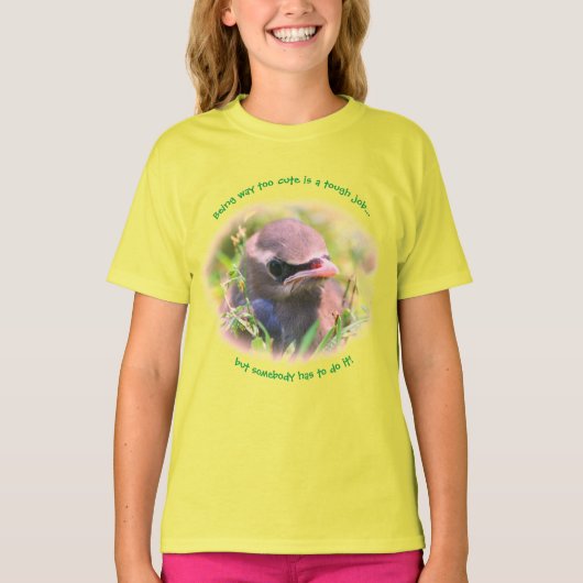 T-shirt Bébé Oiseau Trop mignon Drôle (Devant)