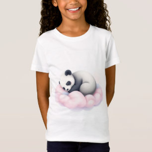 T-Shirt “Bébé Panda Rêveur sur un Nuage Pastel – Enfantill