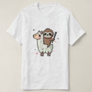T-shirt Bébé paresseux et lama mignons 