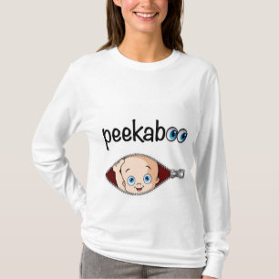 T-shirt "Bébé PEEK-A-BOO mignonne" CHEMISE DE MATERNITÉ