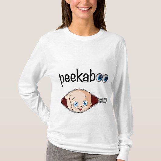 T-shirt "Bébé PEEK-A-BOO mignonne" CHEMISE DE MATERNITÉ (Devant)