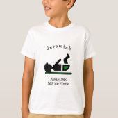 T-shirt Bébé personnalisé Afro AWESOME GROS FRÈRE (Devant)