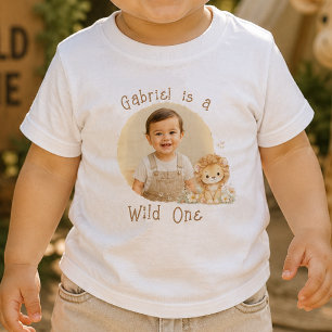 T-Shirt bébé personnalisé avec photo Wild One pour