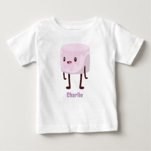 T-shirt bébé personnalisé Kawaii Marshmallow