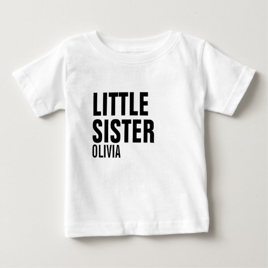 T-shirt bébé personnalisé petite soeur (Devant)