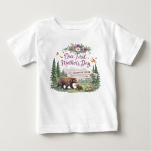 T-Shirt bébé personnalisé pour la 1ère fête des mè