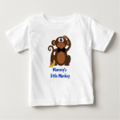 T-shirt bébé petit singe de mignonne maman (Devant)
