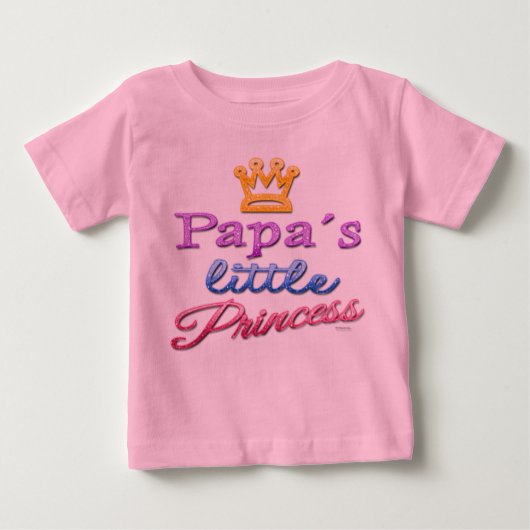 T-shirt bébé petite princesse de papa (Devant)