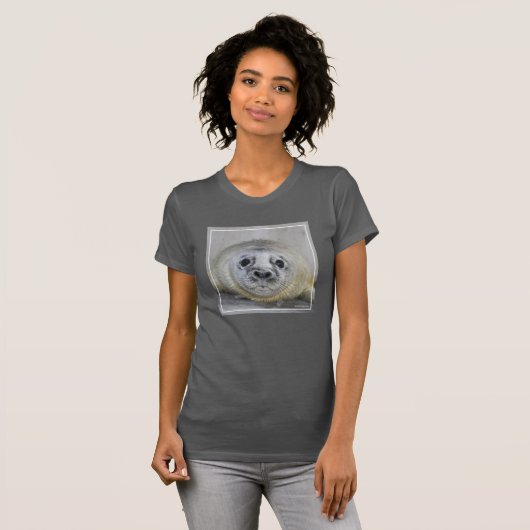 T-shirt Bébé phoque gris (Devant entier)