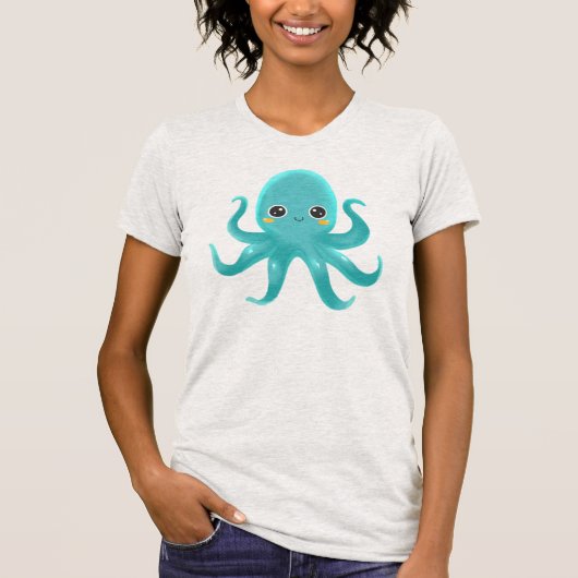 T-shirt Bébé pieuvre mignon (Devant)
