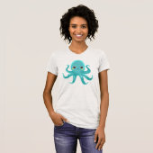 T-shirt Bébé pieuvre mignon (Devant entier)