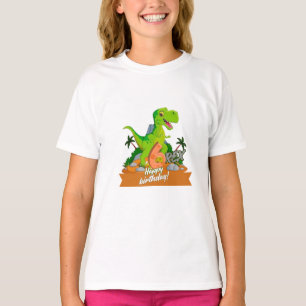 T-Shirt bébé pour 6ème anniversaire avec dinosaure