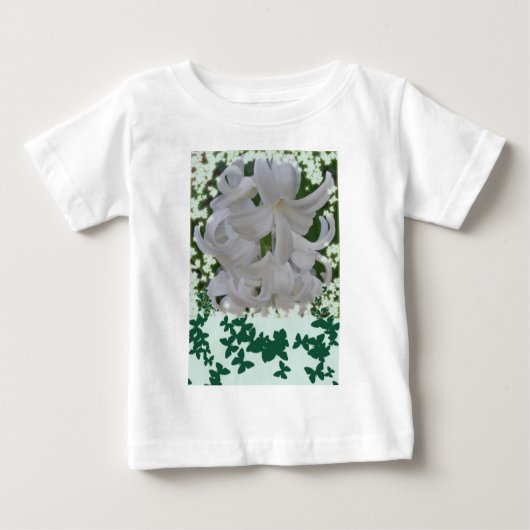 T-shirt bébé pour bébés Hyacinthes et papillons bl (Devant)