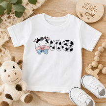 T-shirt bébé pour fête de 1er anniversaire cow-boy