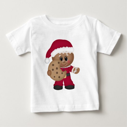 T-shirt bébé pour garçons de pain d'épice de Noël (Devant)