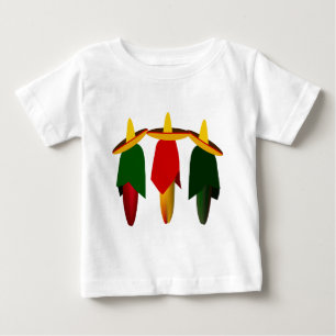 T-shirt bébé pour trois poivrons chauds Amigo