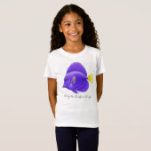 T-Shirt Bébé pourpre de filles de Sailfin Tang - dessus de (Devant entier)