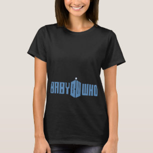 T-shirt Bébé qui chemise de maternité bleue