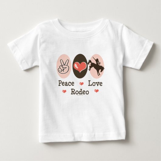 T-shirt bébé Rodéo Peace Love (Devant)