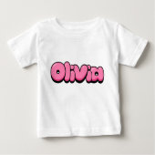 T-shirt bébé rose Olivia (Devant)