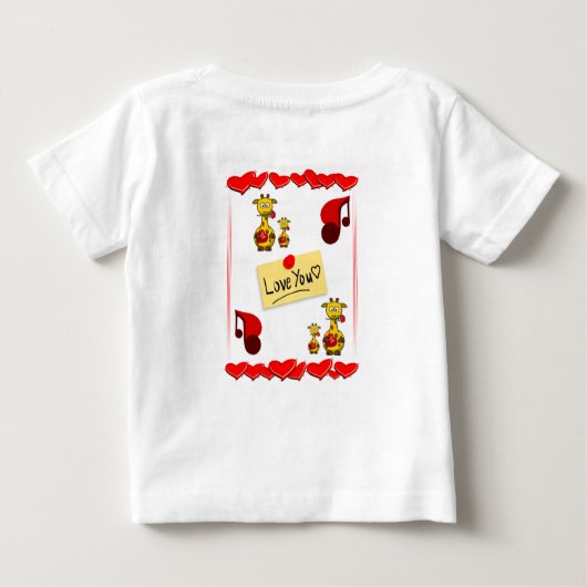 T-shirt bébé Saint Valentin (Dos)