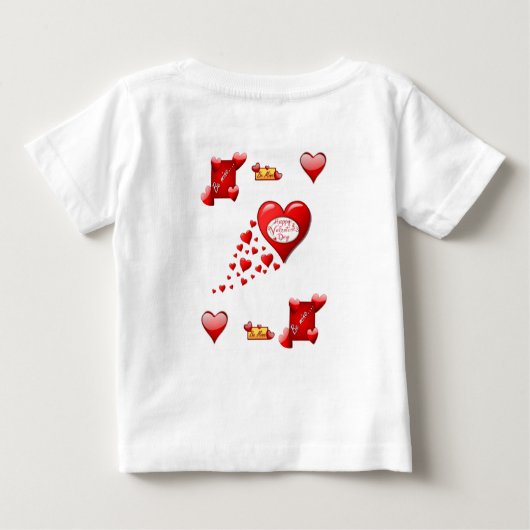 T-shirt bébé Saint Valentin (Dos)