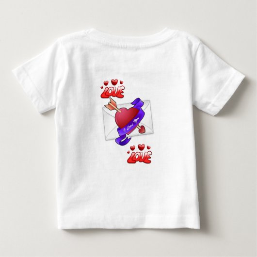 T-shirt bébé Saint Valentin (Dos)