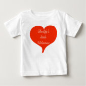 T-shirt bébé Saint Valentin de papa (Devant)