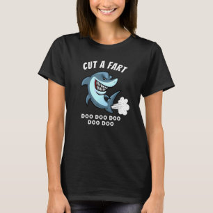 T-shirt Bébé Shark Parodie Farting Gag Plaisanter Pour Les
