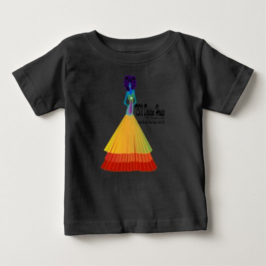 T-shirt bébé signature avec tamis Raglan noir (Devant)