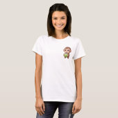 T-shirt Bébé singe mignon buvant de l'eau de coco fraîche (Devant entier)