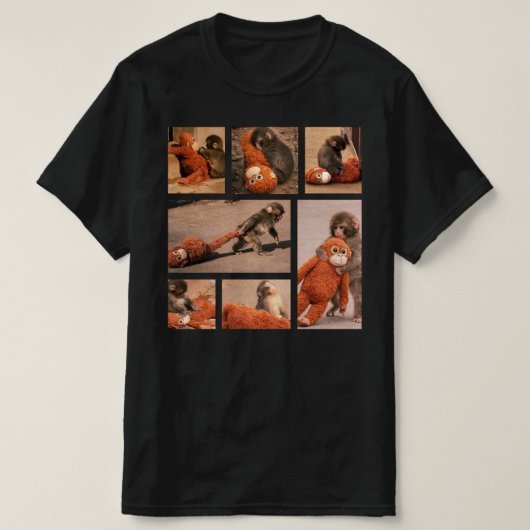 T-shirt Bébé singe Punch, Singe Punch solitaire (Design devant)