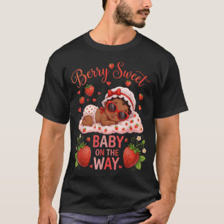 T-shirt Bébé Sucré en Route Fraise Grossesse