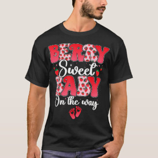 T-shirt Bébé sucré en route Grossesse à la fraise