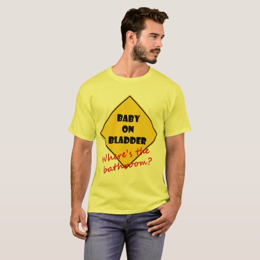 T-shirt Bébé sur la vessie (Devant entier)