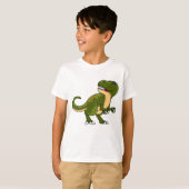 T-shirt Bébé T-rex heureux (Devant entier)
