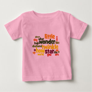 T-shirt bébé Twinkle Twinkle Little Star wordart