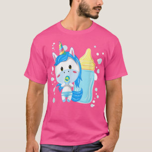 T-SHIRT BÉBÉ UNICORN EN DIAPER AVEC BÉBÉ BOTTELE