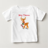 T-shirt bébé vacances Rudolph (Devant)