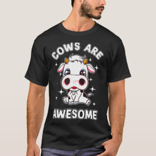 T-shirt Bébé Vache Mignon Vaches De Bande Dessinée Veau En