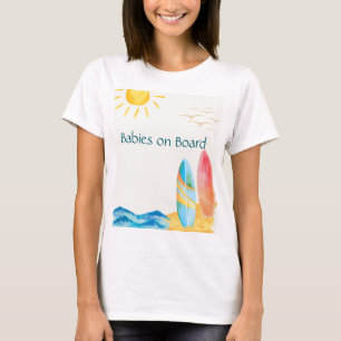 T-shirt Bébés à bord de la maman jumelle pour être