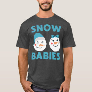 T-shirt Bébés de neige Bébés de neige jumeaux d'hiver Gros