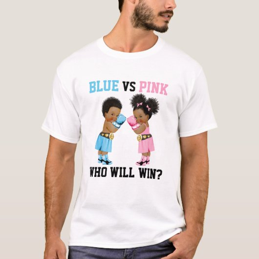 T-shirt Bébés en boîte Garçon Fille Genre Révéler bleu ou  (Devant)