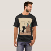 T-shirt “Because I Can” Black Cat – Funny Minimal Poster (Devant entier)