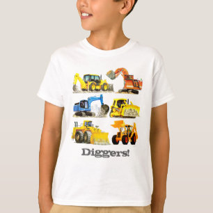 T-shirt Bêcheurs et excavatrices géants de construction
