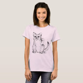 T-shirt Becking Kitty Chat Maneki Neko (Devant entier)